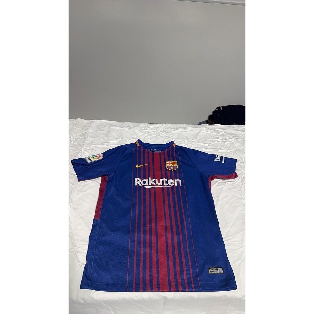 Nike FC Barcelona 2017/18 Home Jersey Mascherano 14 Blue Red Mens Large